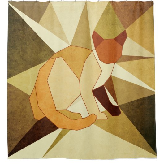 Katze Duschvorhang (Vorderseite)