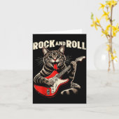 Katze E-Gitarre Rock And Roll Rocker Kätzchen Mich Karte (Gelbe Blume)