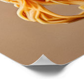 Katze Eating Spaghetti Poster (Ecke)