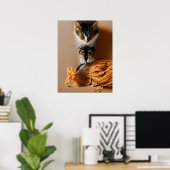 Katze Eating Spaghetti Poster (Heimbüro)