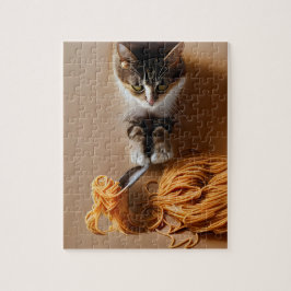 Katze Eating Spaghetti Puzzle