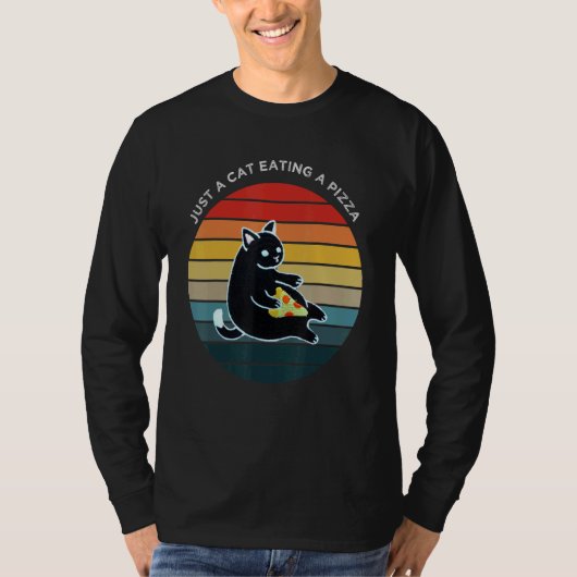 Katze Ei Pepperoni Slice Cat Liebe Pizza T-Shirt (Vorderseite)