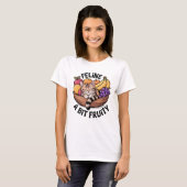 Katze ein bisschen fruchtig - Gemütliche Katze T-Shirt (Vorne ganz)