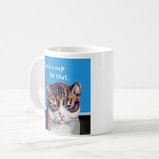 Katze "ein Nickerchen für das " Kaffeetasse (Vorderseite Links)