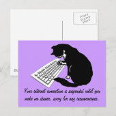 Katze eingeben postkarte (Vorne/Hinten)