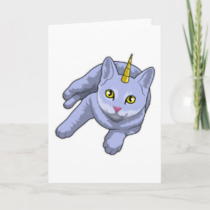 Katze Einhorn Karte