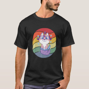 Katze Einhorn Meerjungfrau T-Shirt