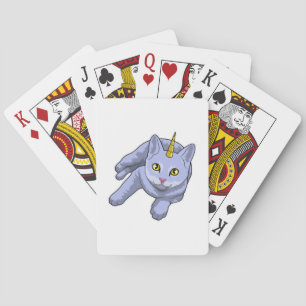 Katze Einhorn Spielkarten