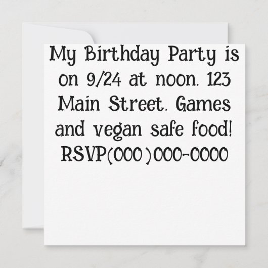 Katze Einladung (Rückseite)