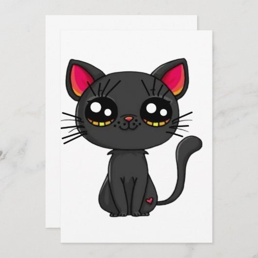 Katze Einladung (Vorne/Hinten)