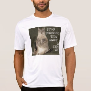 Katze ENDleseShirt u. FÜTTERN MIR Männer Leistung T-Shirt
