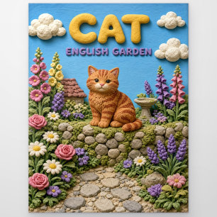 Katze Englisch Garten Modern KlayKoo Postkarte