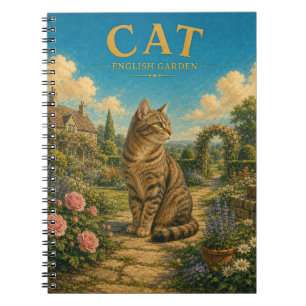 Katze Englischer Garten Wasserfarbe GeoSaga Notizblock
