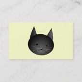 Katze. Entzückender schwarzer Kitty. Visitenkarte (Rückseite)