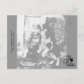 Katze erfrischend im Brunnen Postkarte (Rückseite)