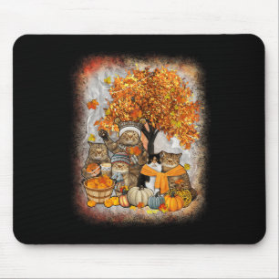 Katze Erntedank Kürkin Herbstkatzenfieber Mousepad