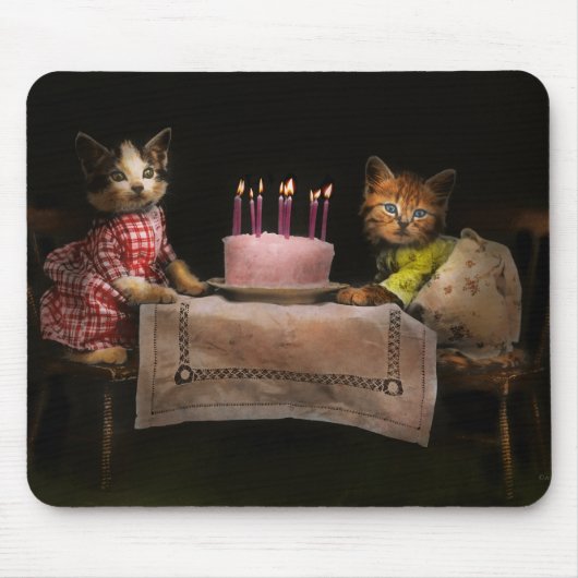 Katze - Es ist unser Geburtstag - 1914 Mousepad (Vorne)