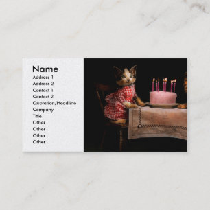 Katze - Es ist unser Geburtstag - 1914 Visitenkarte