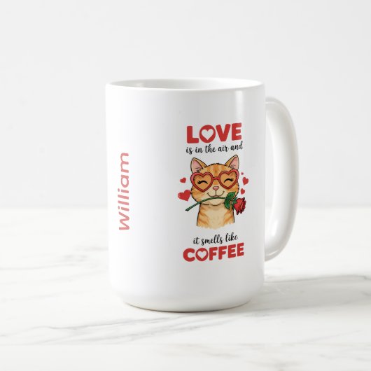 Katze Express Your Love Tasse (VorderseiteRechts)