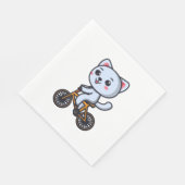 Katze fährt Fahrrad Katzen-Design-Geschenke für Fr Serviette (Ecke)