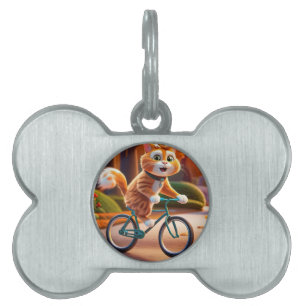 Katze fährt Fahrrad Tiermarke