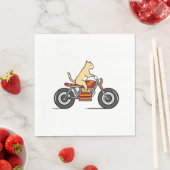 Katze fährt Motorrad Serviette (Beispiel)