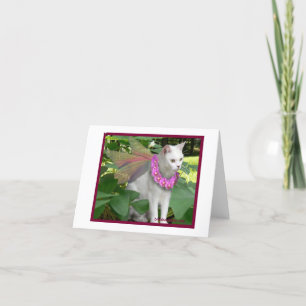 Katze Fairy mit Pansy Necklace Notecard Karte
