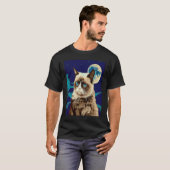 Katze Faultier Mond T-Shirt (Vorne ganz)