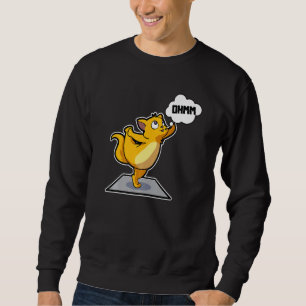 Katze Faultier Yoga-Posen Sportgymnastik Ohm Herzs Sweatshirt