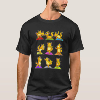 Katze Faultier Yoga-Posen Sportturnen Ohm Herzschl T-Shirt
