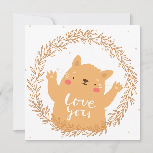 Katze Feiertagskarte (Vorderseite)