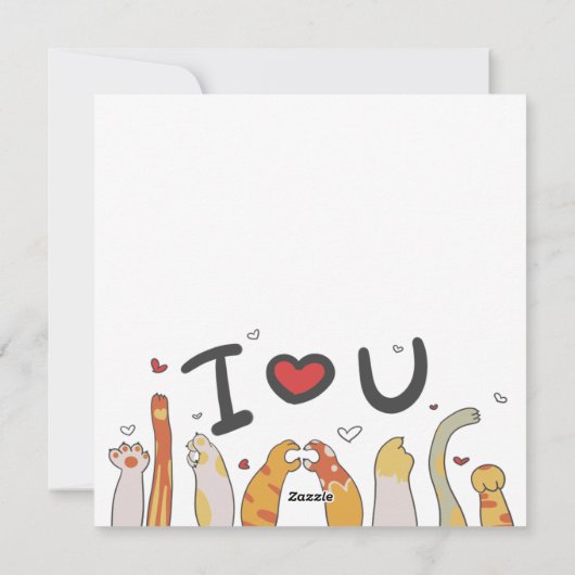 Katze Feiertagskarte (Rückseite)