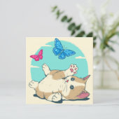 Katze Feiertagskarte (Stehend Vorderseite)