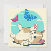 Katze Feiertagskarte (Vorderseite)