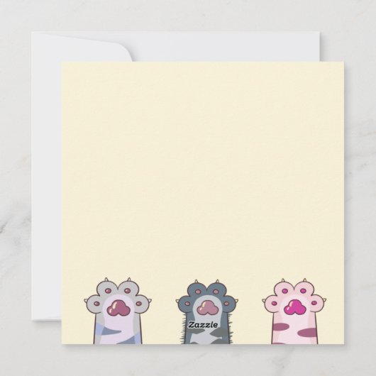 Katze Feiertagskarte (Rückseite)