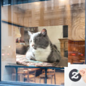 Katze Fensteraufkleber (Café-Fenster)
