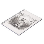 Katze Floral Schwarz-weiß Nahe Blume im Detail Notizblock (Linke Seite)