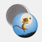 Katze folgt deinen Träumen - Magnet (Vorderseite/Rückseite)