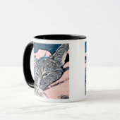 Katze, Foto, Haustiere, lustige Katze, pastellfarb Tasse (Vorderseite Links)