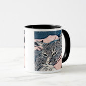 Katze, Foto, Haustiere, lustige Katze, pastellfarb Tasse (VorderseiteRechts)
