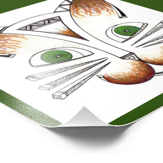 Katze Fotodruck (Ecke)