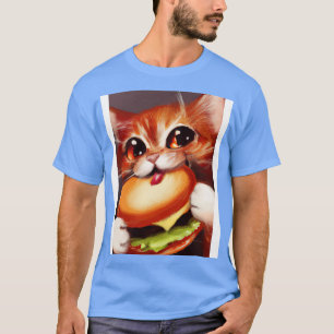 Katze frisst Burger 1 T-Shirt