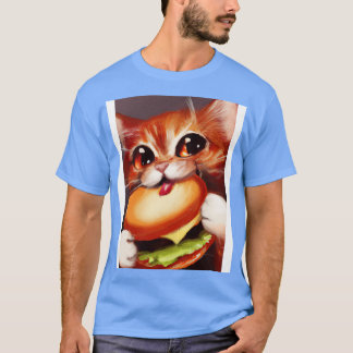 Katze frisst Burger 1 T-Shirt