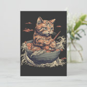 Katze frisst Ramen, Wave of Kanawaga Einladung (Stehend Vorderseite)