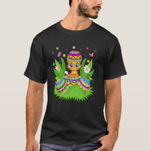 Katze Frohe Ostern Hase Ei Jagd Katze Ostern T-Shirt