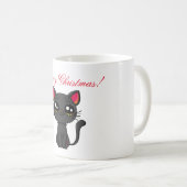 Katze Frohe Weihnachten Kaffeetasse (VorderseiteRechts)