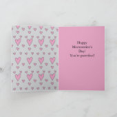 Katze Frohes Meowentines Tag Karte (Innenseite)