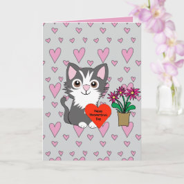 Katze Frohes Meowentines Tag Karte