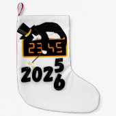 Katze frohes neues Jahr Socken (Vorderseite)