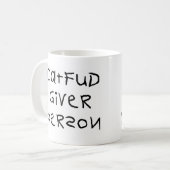 Katze Fud Geber-Person Kaffeetasse (Vorderseite Links)